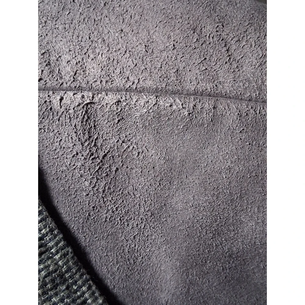 VTG Pendleton Western Sport Coat Blazer Mens 46 Grey Rayon Tweed Suede Shoulder